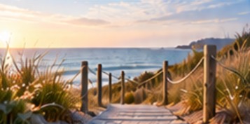 Weg am Meer